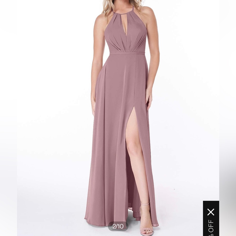 Azazie Evalleen bridesmaid dress in dusty rose